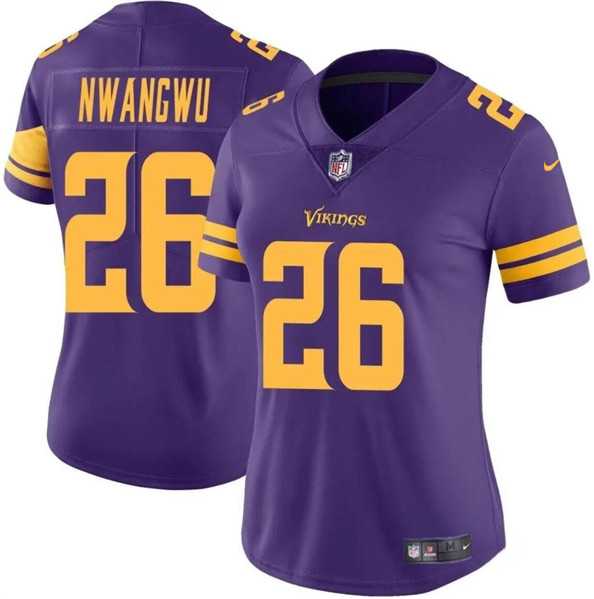 Women's Minnesota Vikings #26 Kene Nwangwu Purple Color Rush Limited Jersey Dzhi,We sell and wholesale Women's Minnesota Vikings #26 Kene Nwangwu Purple Color Rush Limited Jersey Dzhi on line form chian!